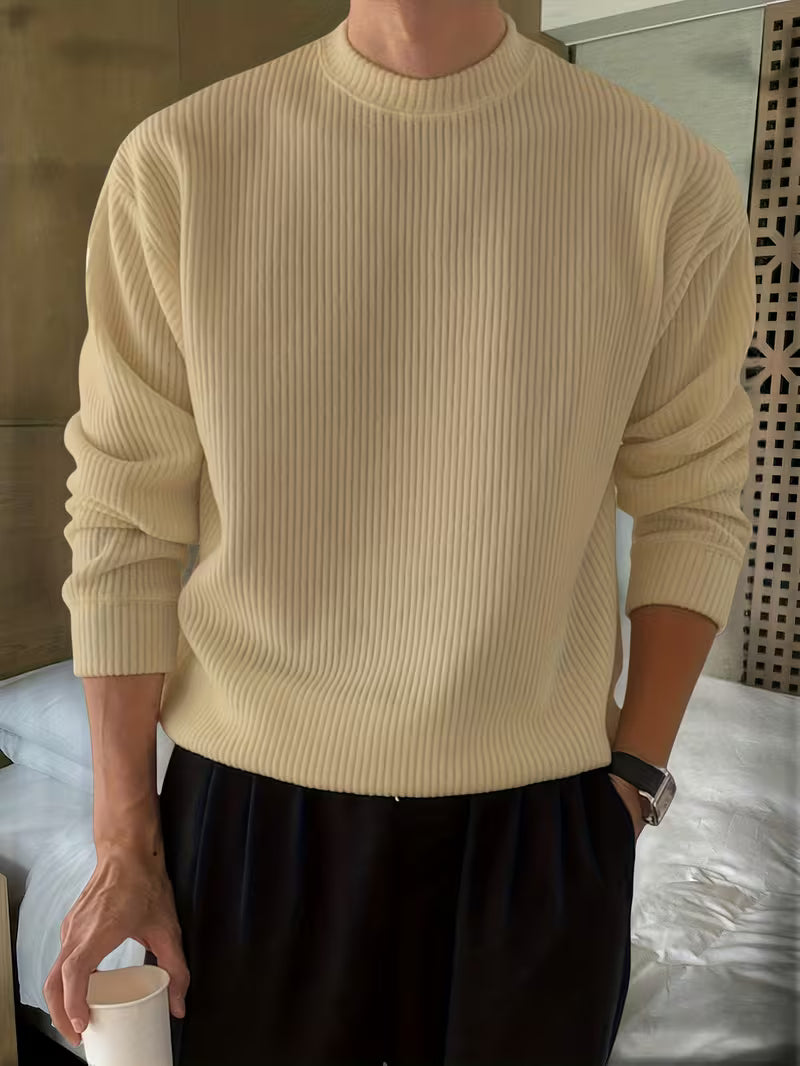 Callahan - Ribbed Knit Long Sleeve Sweater | By Mason & Reed London