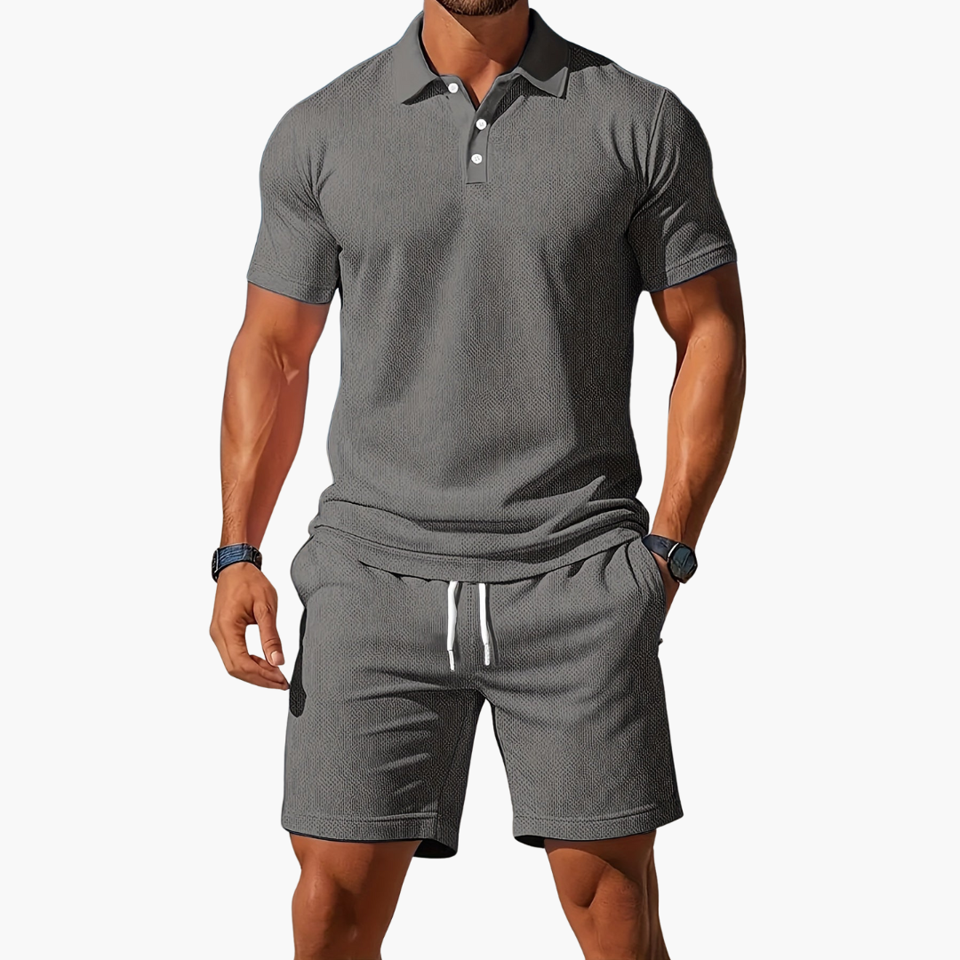 Zack - Casual Polo & Drawstring Shorts Set | By Mason & Reed London