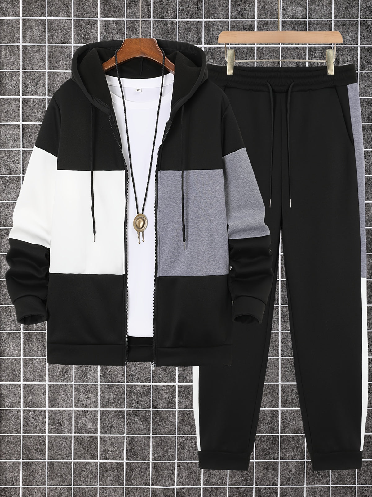 Walter - Colour Block Casual Hooded Set | By Mason & Reed London