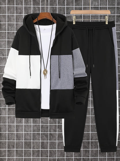 Walter - Colour Block Casual Hooded Set | By Mason & Reed London