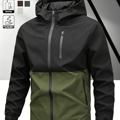 Darren - Colour Block Hooded Jacket | By Mason & Reed London