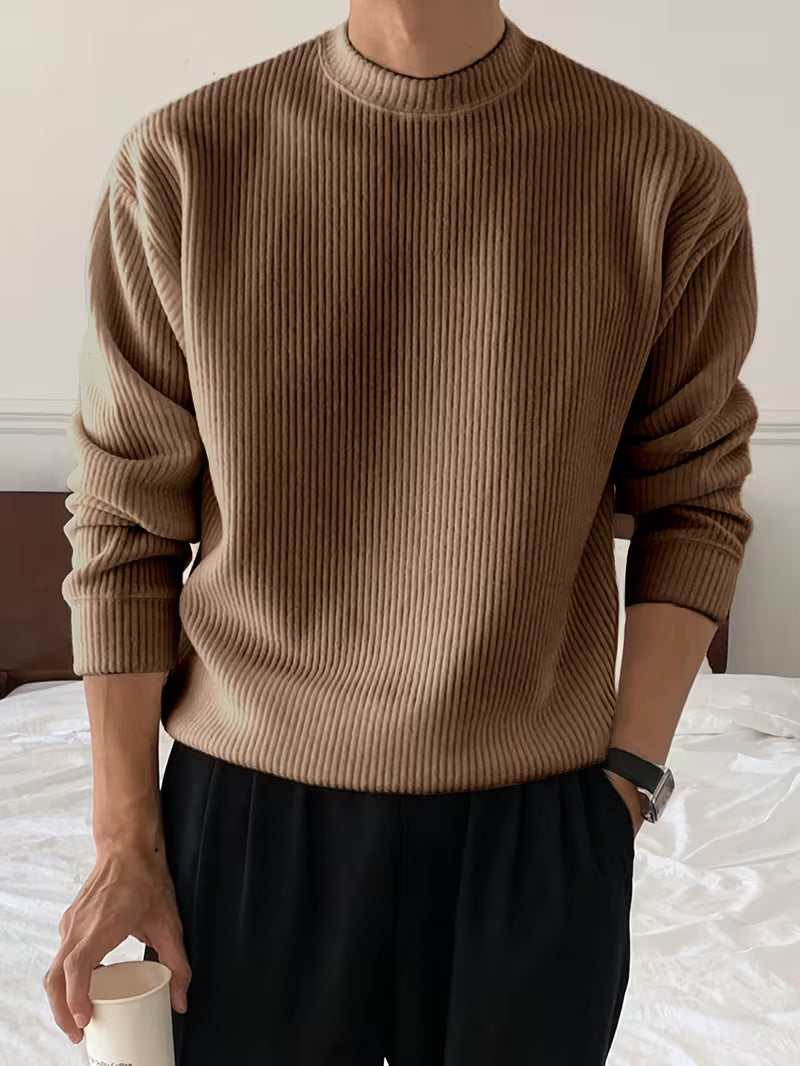 Callahan - Ribbed Knit Long Sleeve Sweater | By Mason & Reed London