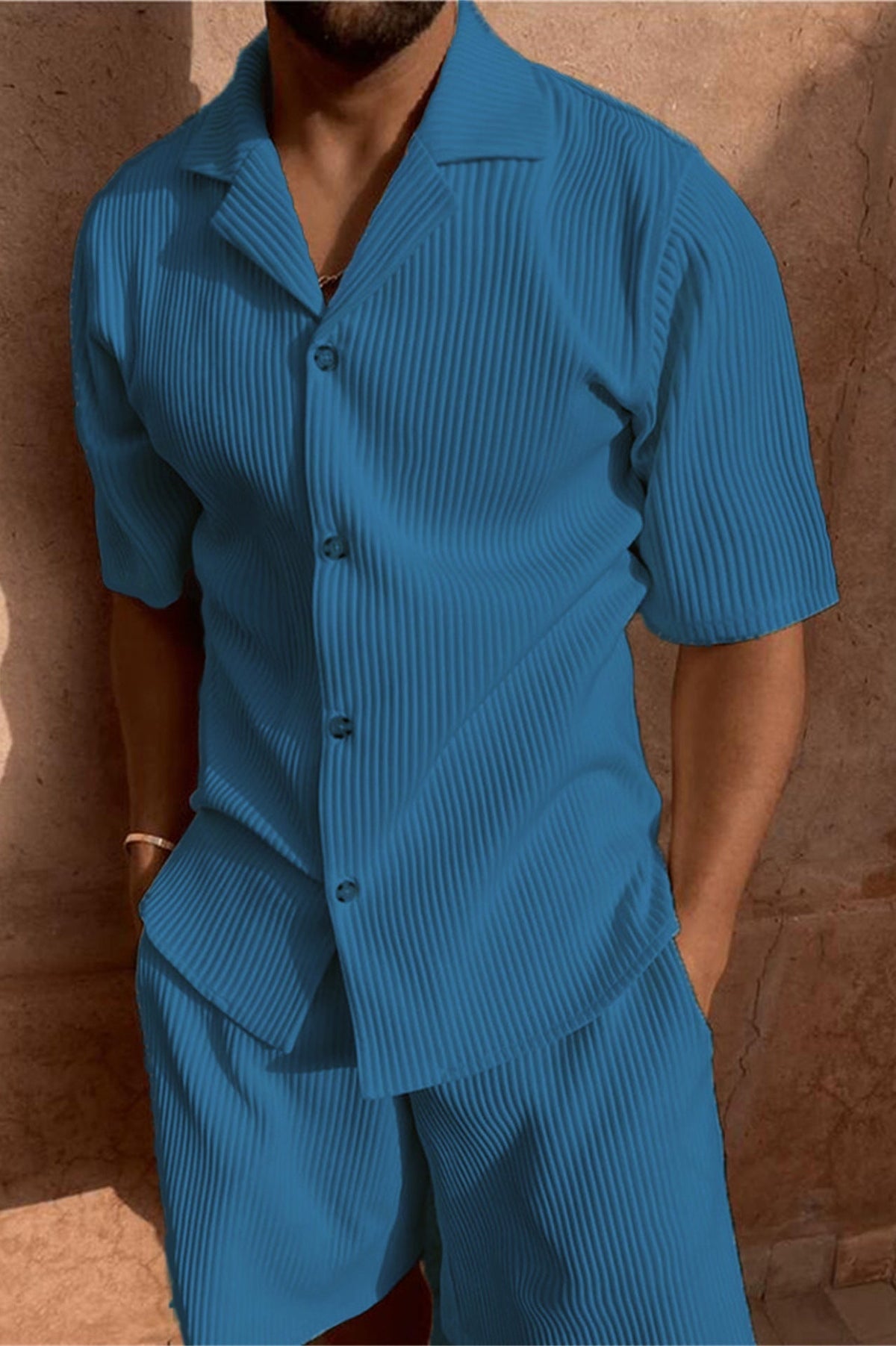 Richard - Breathable Summer Shirt & Shorts Set | By Mason & Reed London