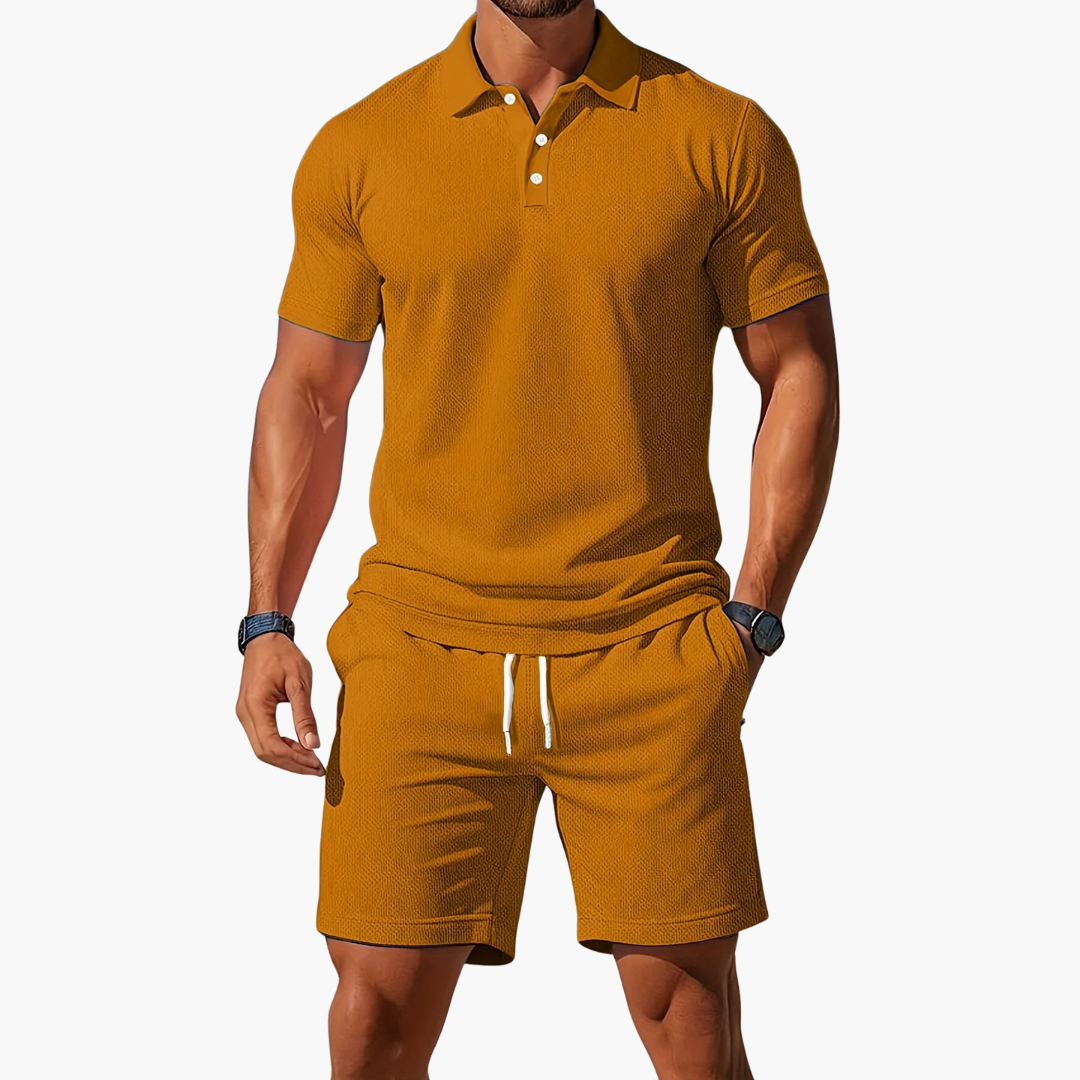 Zack - Casual Polo & Drawstring Shorts Set | By Mason & Reed London