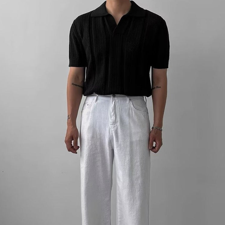 Roger - Classic Knitted Polo Shirt | By Mason & Reed Londone Toronto