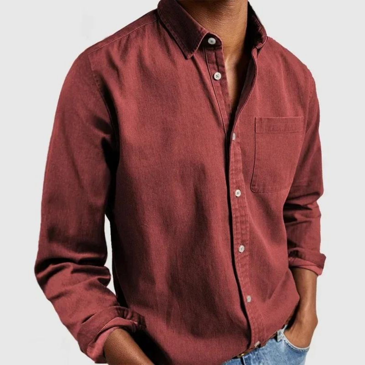 Kieran - Modern Soft-Touch Button-Up Shirt | By Mason & Reed London