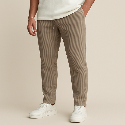 Oscar - Ribbed Tube Leg Trousers | By Mason & Reed London