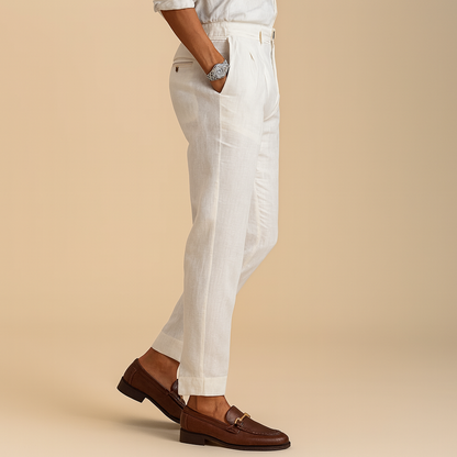 Jordan - Pleated Tapered Trousers | By Mason & Reed London