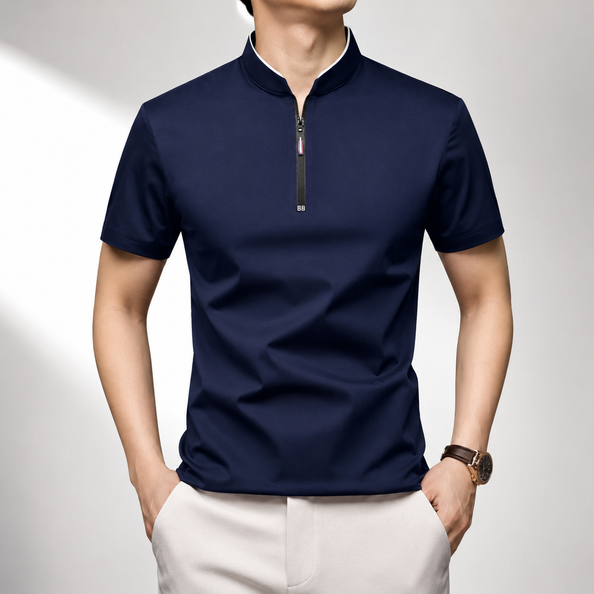 Fabio - Modern Quarter-Zip Polo | By Mason & Reed London