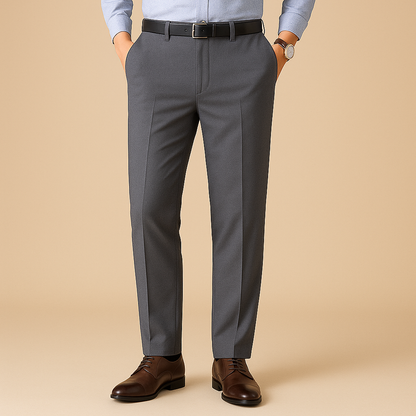 Felix - Stretchy Fit Pleated Suit Pants | By Mason & Reed London