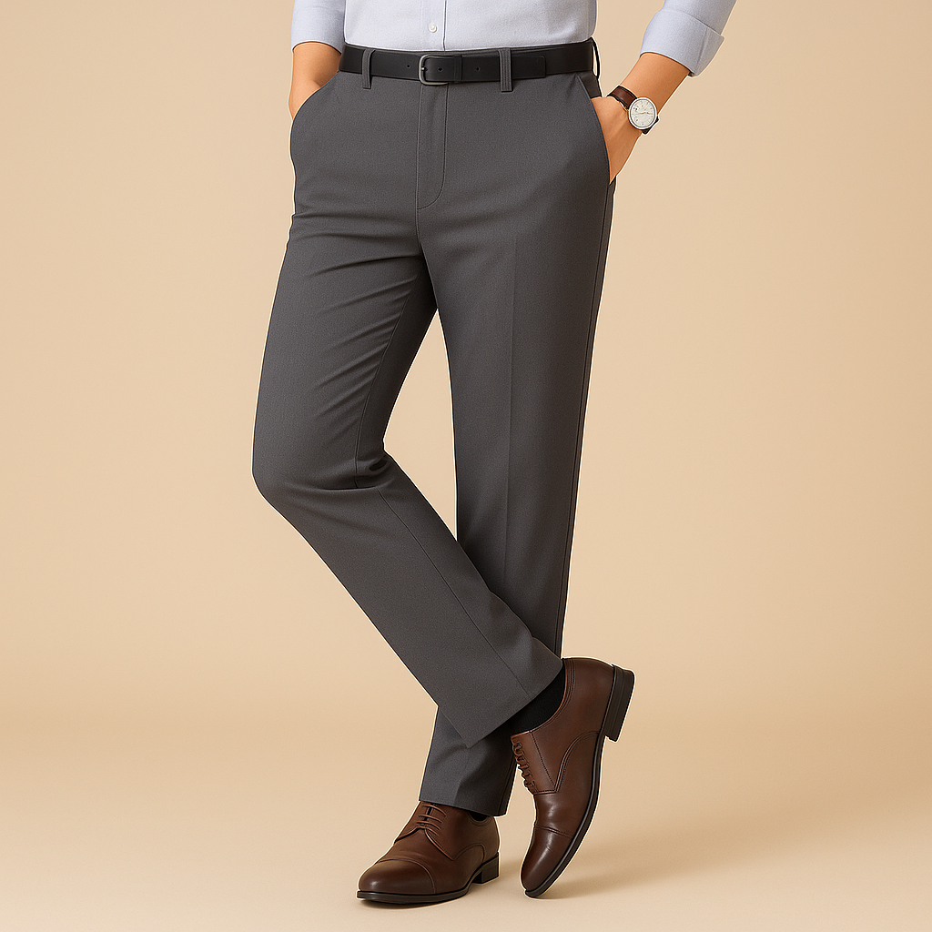 Felix - Stretchy Fit Pleated Suit Pants | By Mason & Reed London