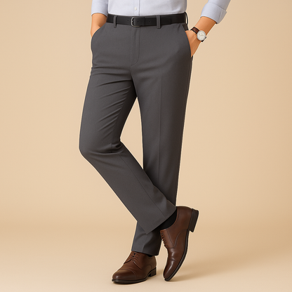 Felix - Stretchy Fit Pleated Suit Pants | By Mason & Reed London