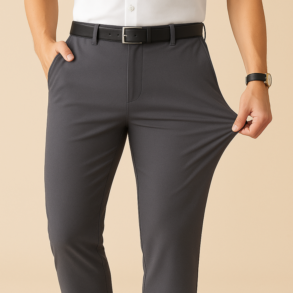 Felix - Stretchy Fit Pleated Suit Pants | By Mason & Reed London