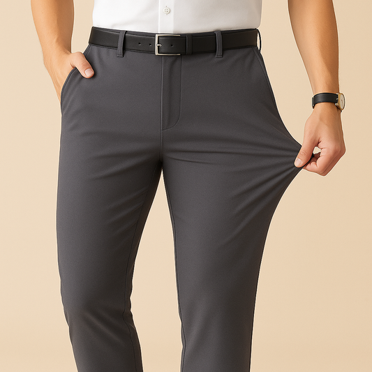 Felix - Stretchy Fit Pleated Suit Pants | By Mason & Reed London