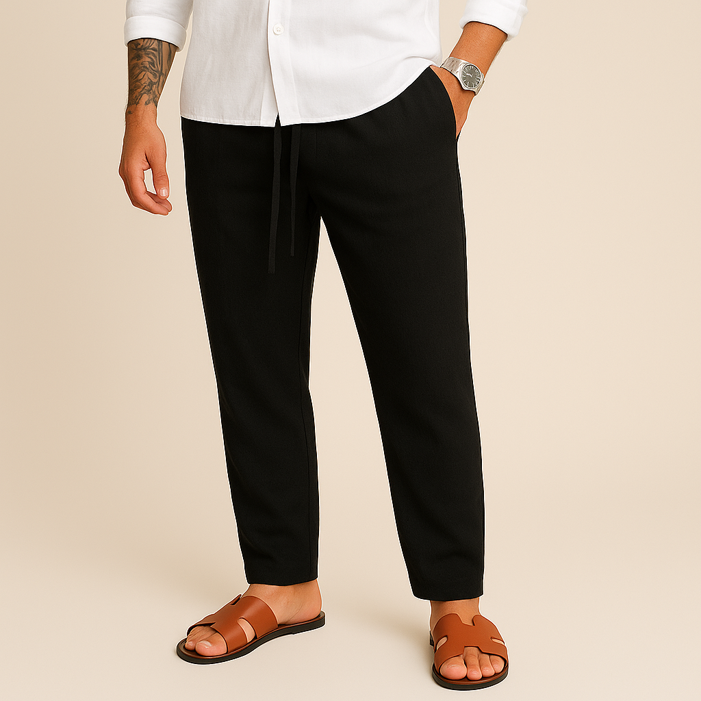 Max - Stretch Linen Trousers | By Mason & Reed London