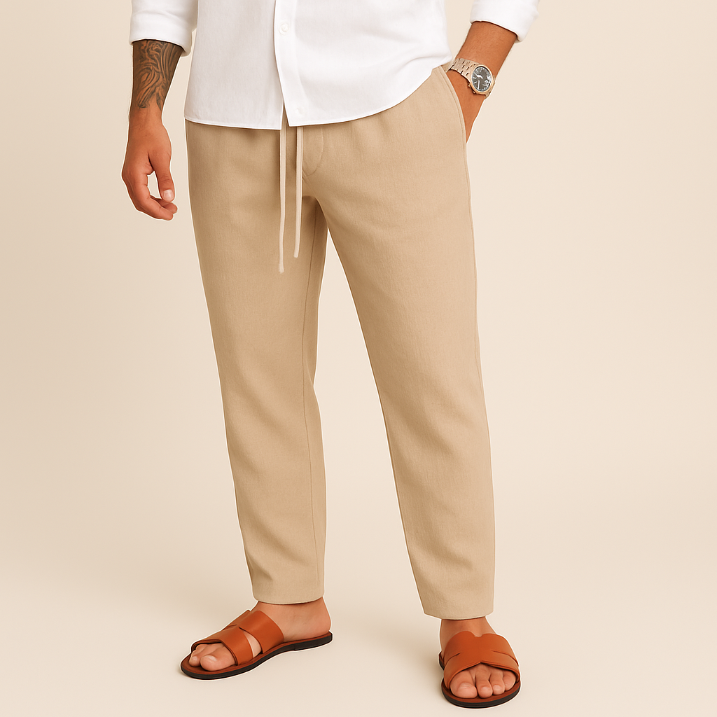 Max - Stretch Linen Trousers | By Mason & Reed London