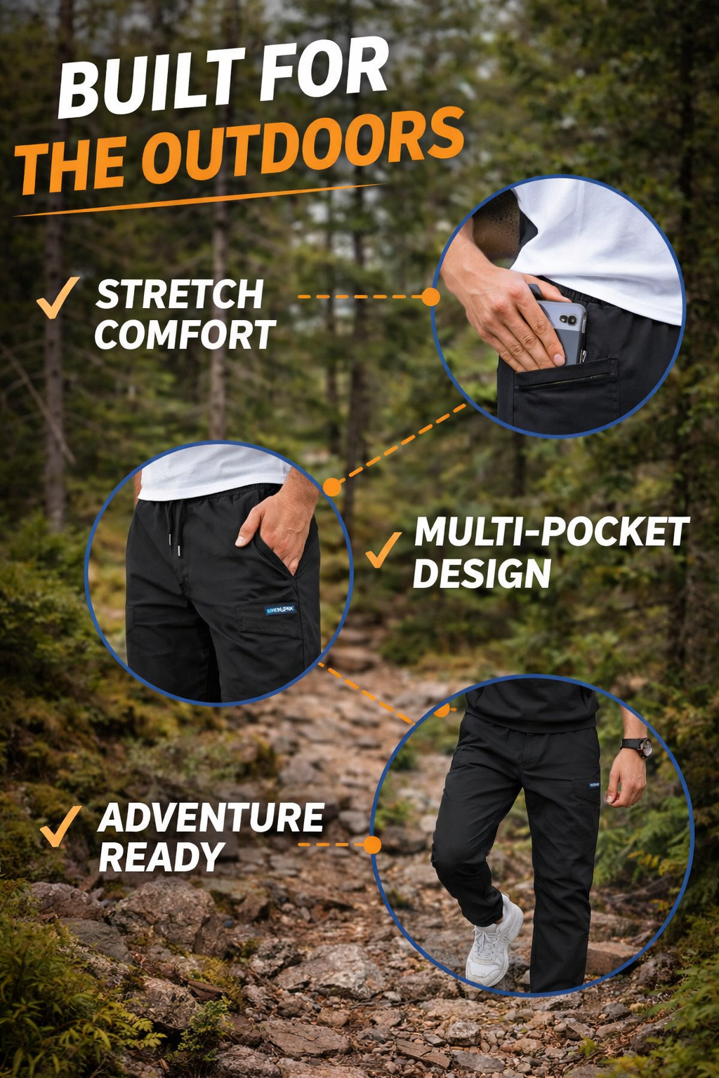 Cameron -Autumn- Outdoors - Multi-Pocket Pants | By Mason & Reed London