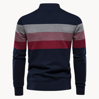 Callen - Stretch Knit Quarter-Zip Sweater | By Mason & Reed London