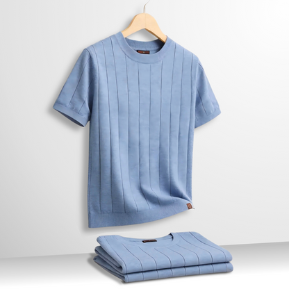 Jonas - Modern Textured Short Sleeve T-Shirt | By Mason & Reed London