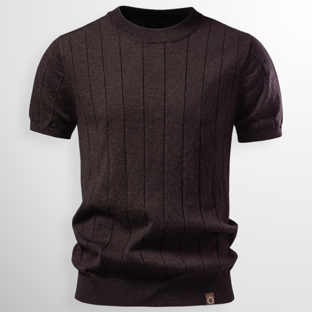 Jonas - Modern Textured Short Sleeve T-Shirt | By Mason & Reed London