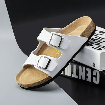 Jeff - Comfort Double Buckle Sandals | By Mason & Reed London