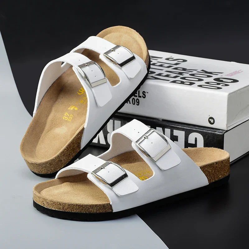 Jeff - Comfort Double Buckle Sandals | By Mason & Reed London