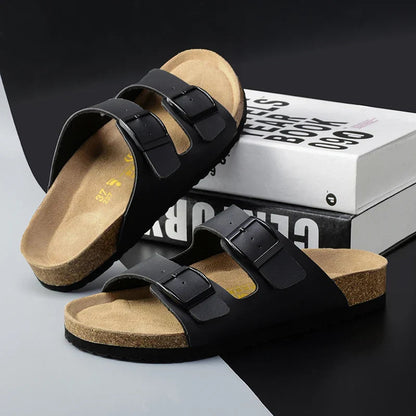 Jeff - Comfort Double Buckle Sandals | By Mason & Reed London