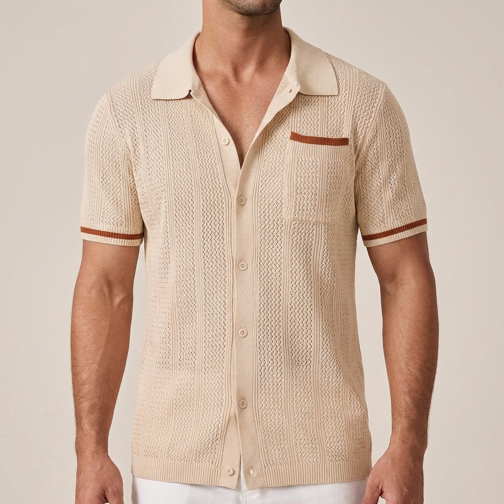 Ollie -  Short Sleeve Camp Collar Shirt | By Mason & Reed London