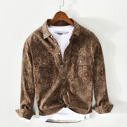 Todd - Vintage Paisley Button-Up Shirt | By Mason & Reed London