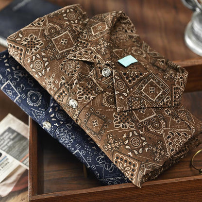 Todd - Vintage Paisley Button-Up Shirt | By Mason & Reed London