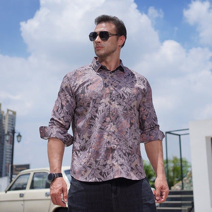 Howard - Modern Botanical Casual Shirt | By Mason & Reed London