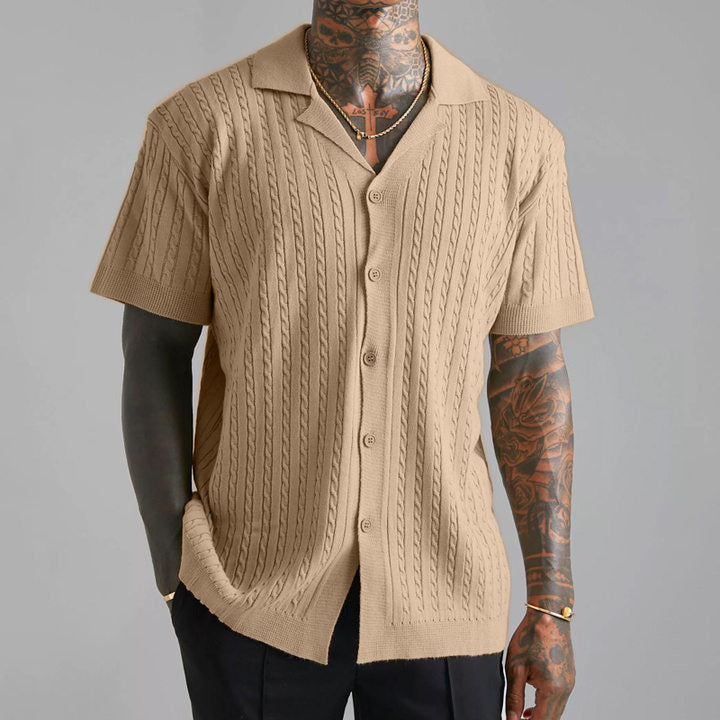Gallagher - Jacquard Knit Polo Shirt | By Mason & Reed London