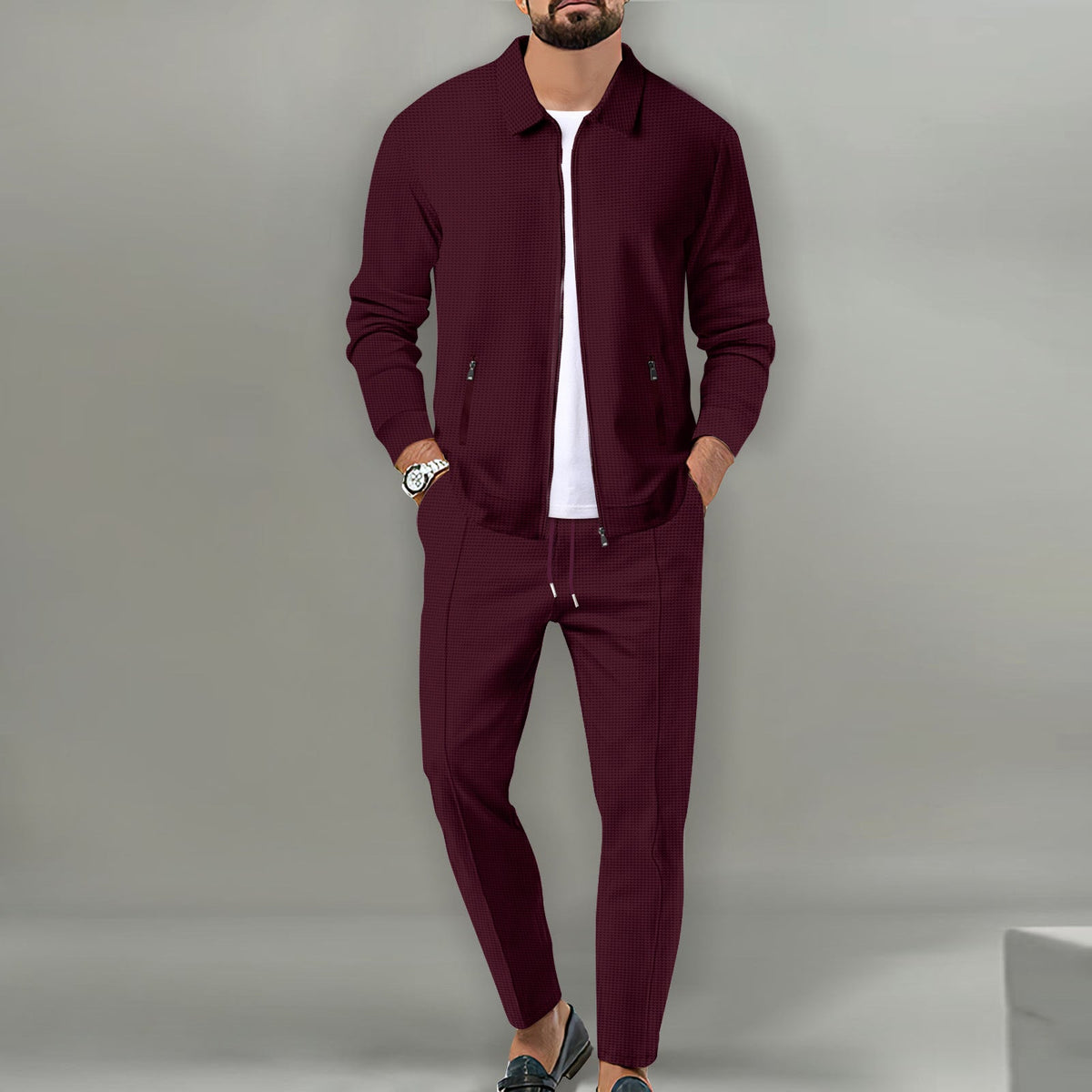 Dorian - Modern Textured Jacket & Trouser Set | By Mason & Reed London