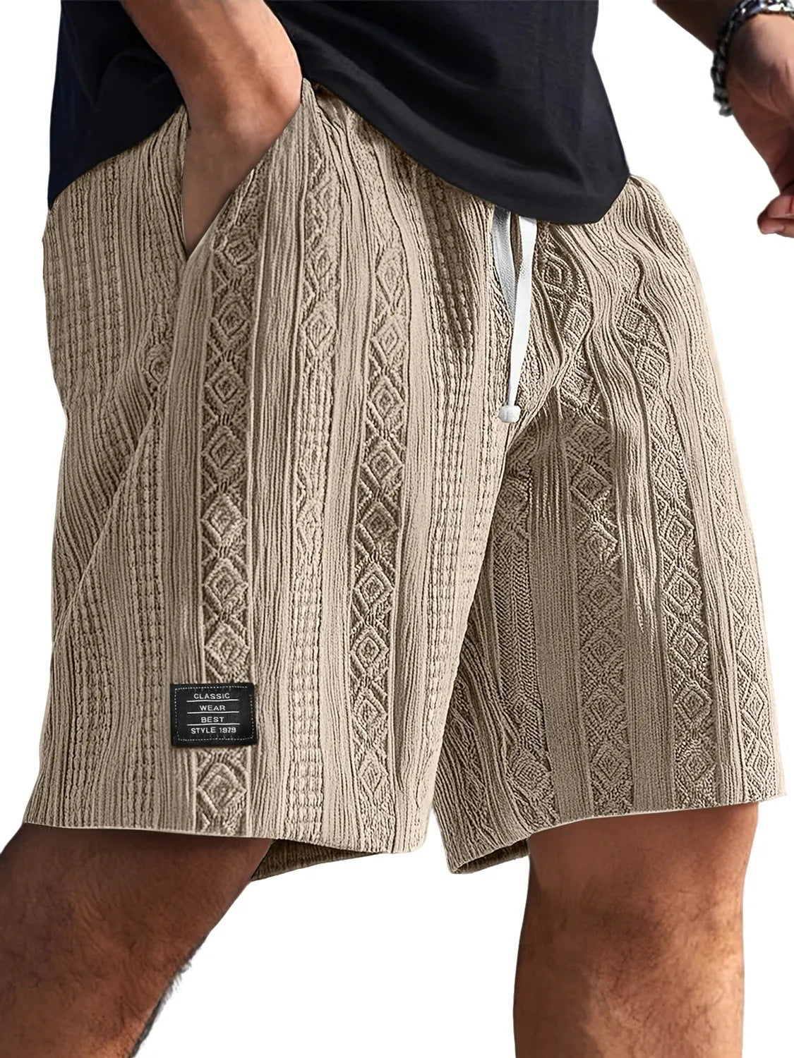 Brock - Diamond Knit Lounge Shorts | By Mason & Reed London