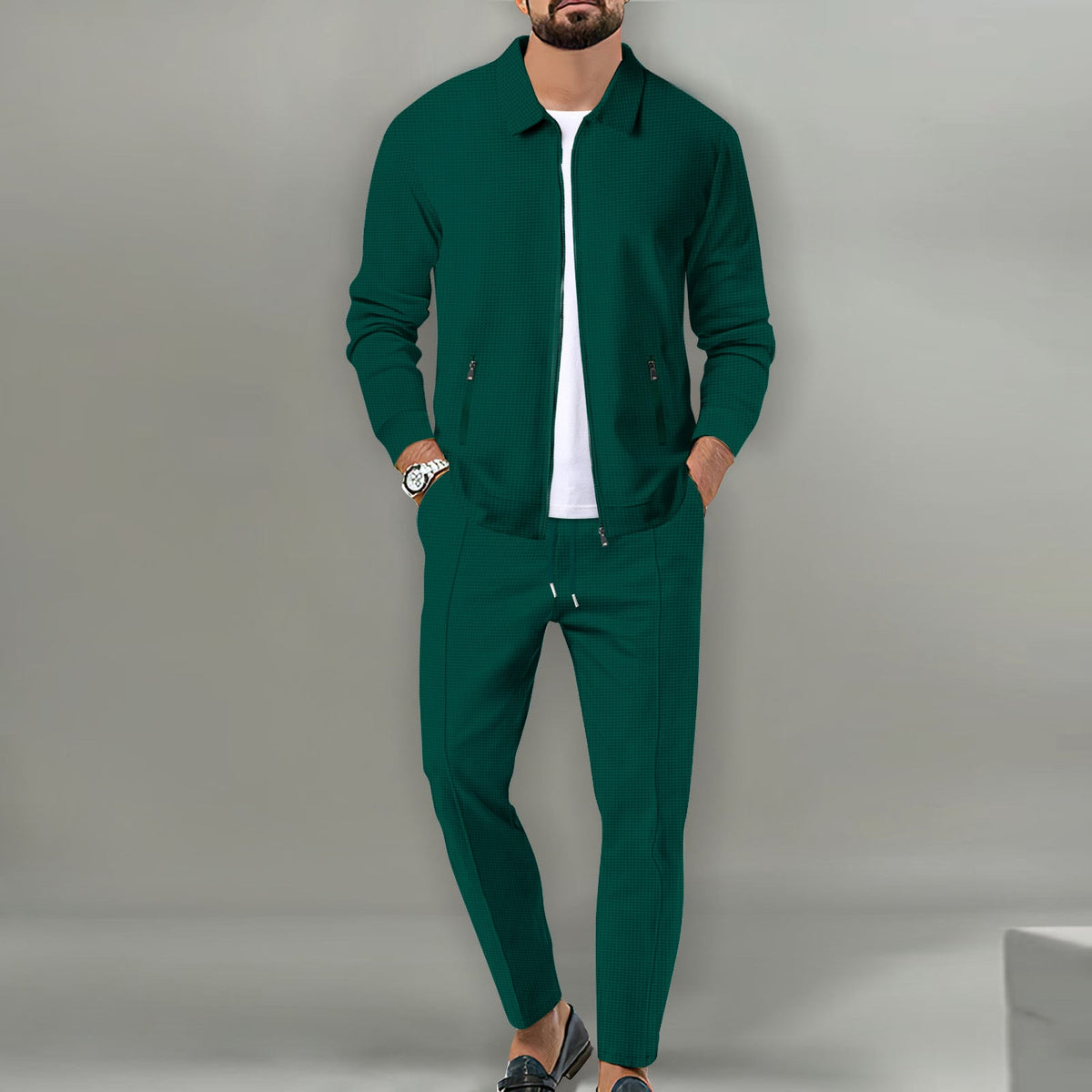 Dorian - Modern Textured Jacket & Trouser Set | By Mason & Reed London
