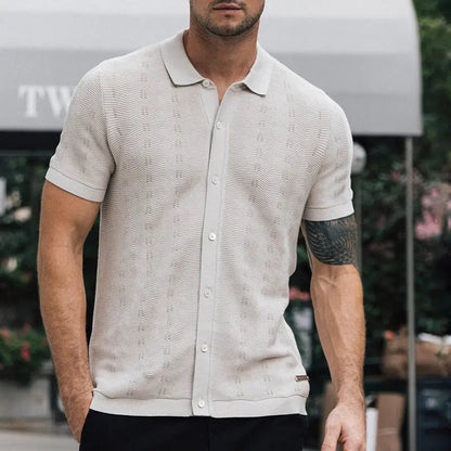 Jaxon - Premium Button-Up Knit Polo | By Mason & Reed London