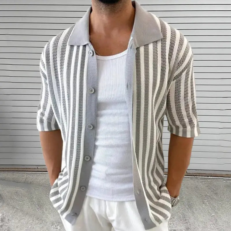 Kaden - Timeless Striped Polo Tee | By Julian & Claire Toronto