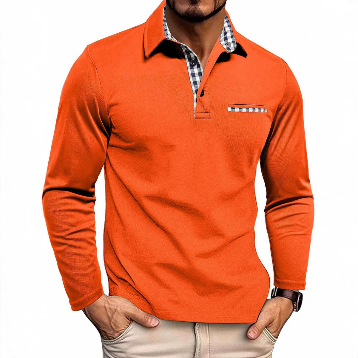Tobias - Classic Long Sleeve Polo | By Mason & Reed London