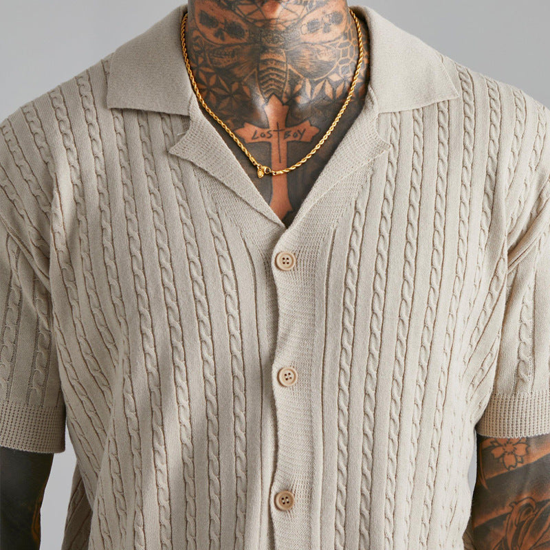 Gallagher - Jacquard Knit Polo Shirt | By Mason & Reed London