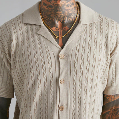 Gallagher - Jacquard Knit Polo Shirt | By Mason & Reed London