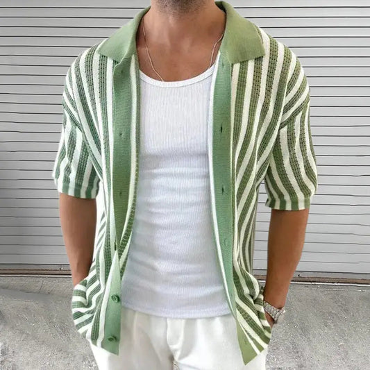 Kaden - Timeless Striped Polo Tee | By Mason & Reed London