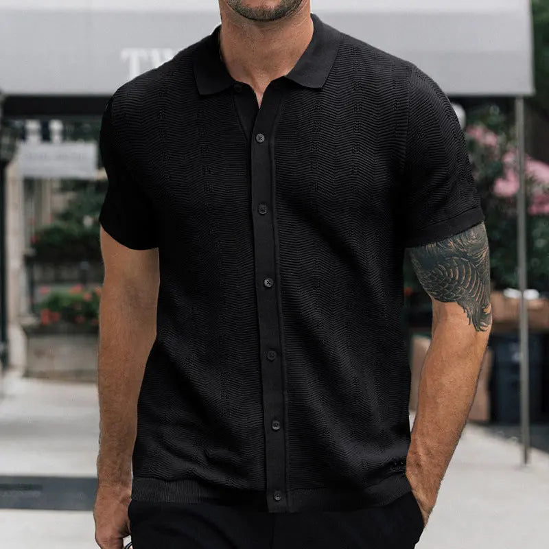 Jaxon - Premium Button-Up Knit Polo | By Mason & Reed London