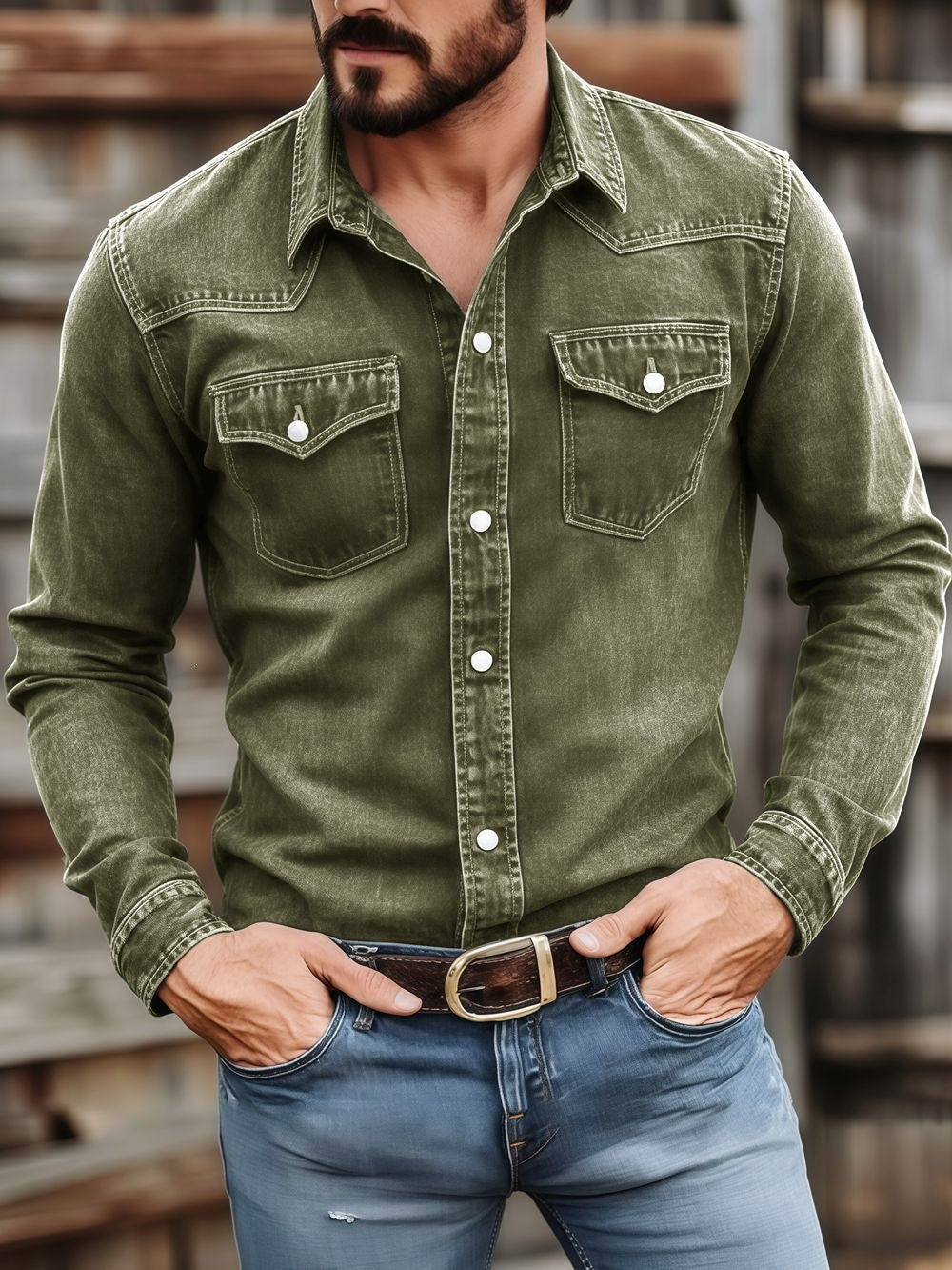 Christian - Heritage Long Sleeve Work Shirt | By Mason & Reed London