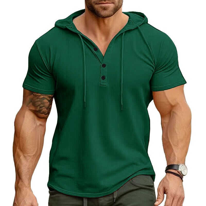 Rhett - Relaxed Fit Henley Hoodie | By Julian & Claire Toronto