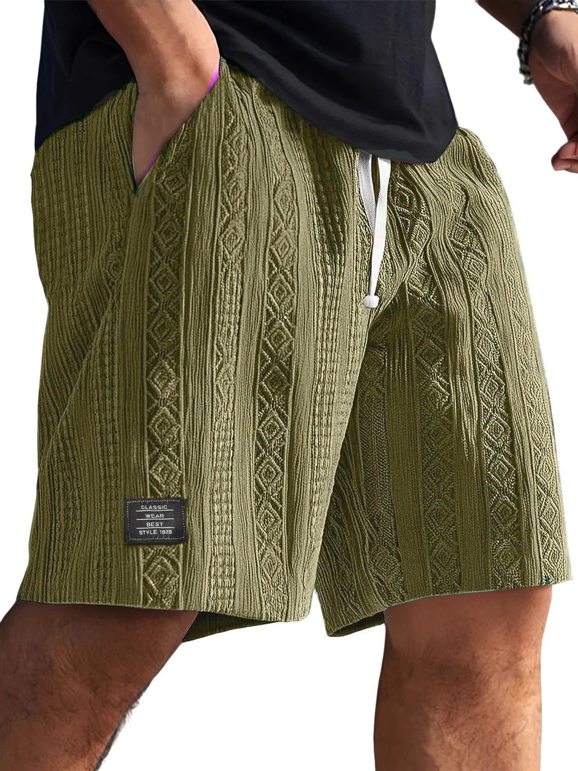 Brock - Diamond Knit Lounge Shorts | By Mason & Reed London