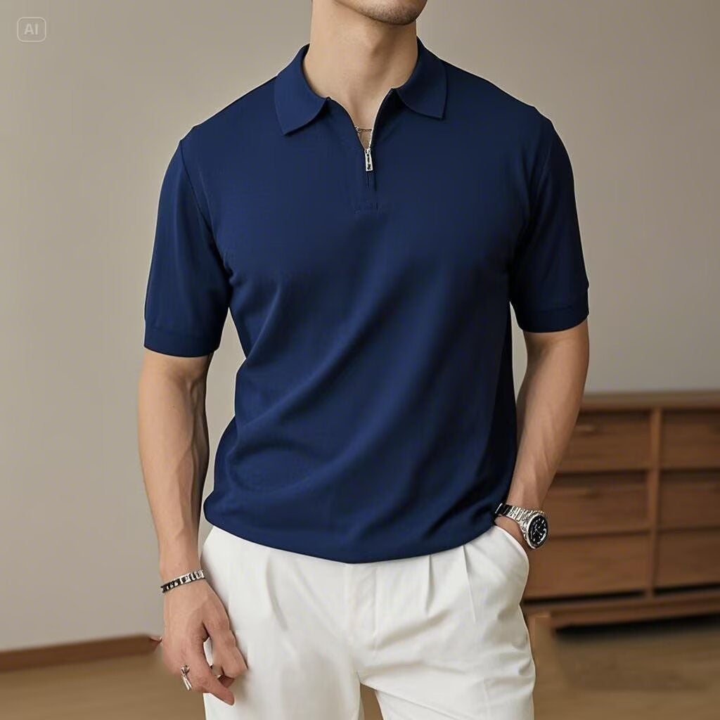 Caleb - Zip-Up Polo | By Mason & Reed London