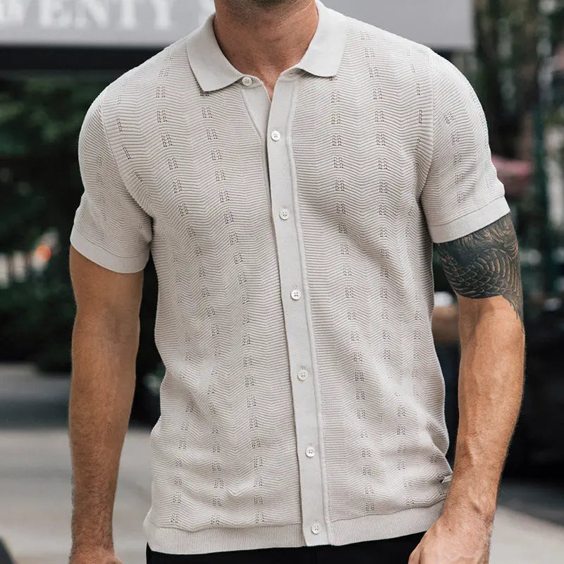 Jaxon - Premium Button-Up Knit Polo | By Mason & Reed London