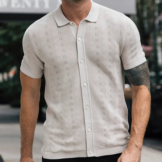 Jaxon - Premium Button-Up Knit Polo | By Mason & Reed London