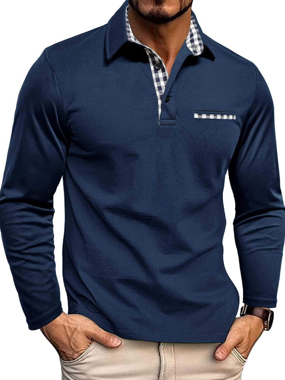 Tobias - Classic Long Sleeve Polo | By Mason & Reed London