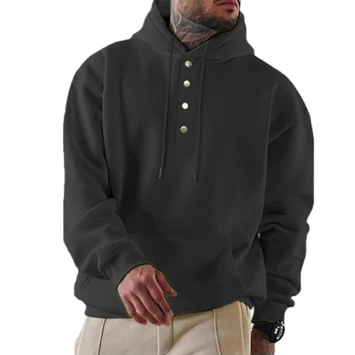 Chad - Everyday Buttoned Knit Hoodie | By Julian & Claire Toronto